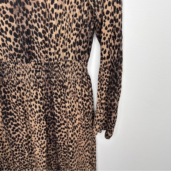 H&M Animal Print Long Sleeve Dress sz 8 - Picture 9 of 12